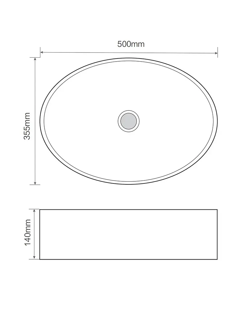 Умивальник накладний Mixxus Premium Bevel-0106 500x355x140 мм MP6546, Білий - фото 2