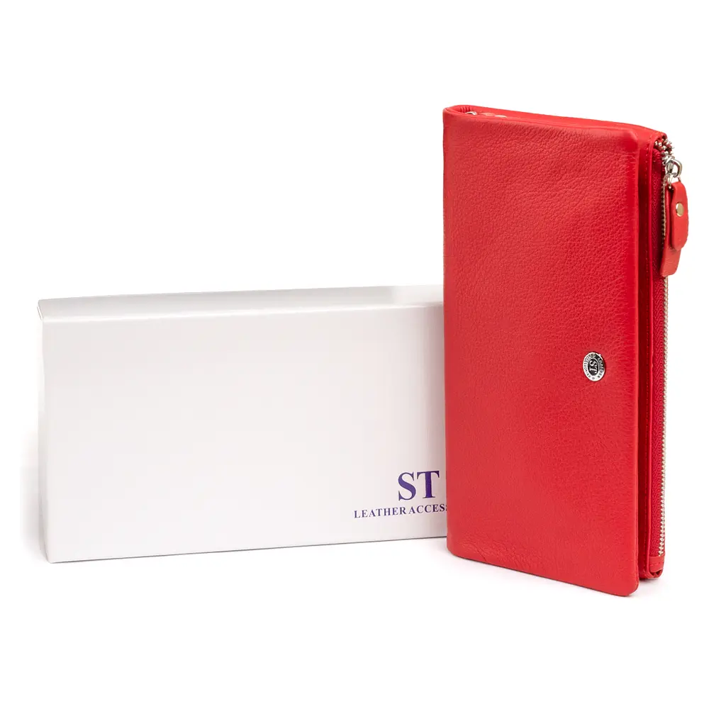 Женский кожаный кошелек-клатч ST Leather 20.8х10х2 см acs0015263 - фото 6