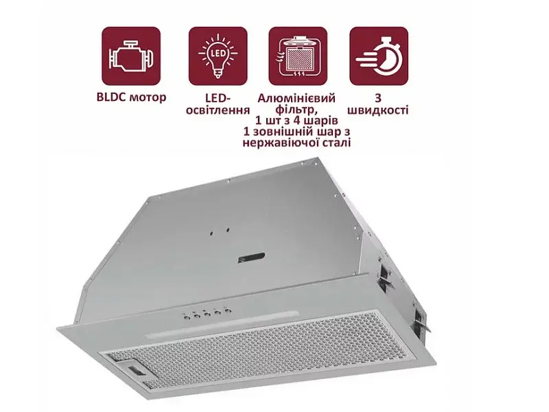 Витяжка вбудована Prime Technics PVBI 10065 SS - фото 2