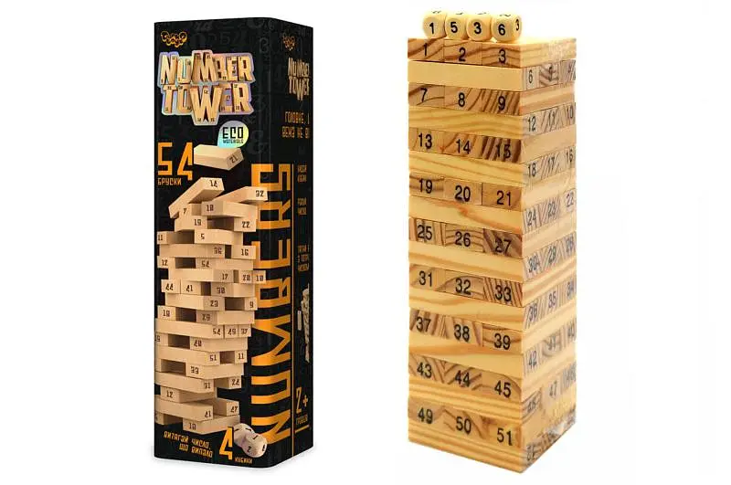 Настільна гра NT-01U "Number Tower" DANKO