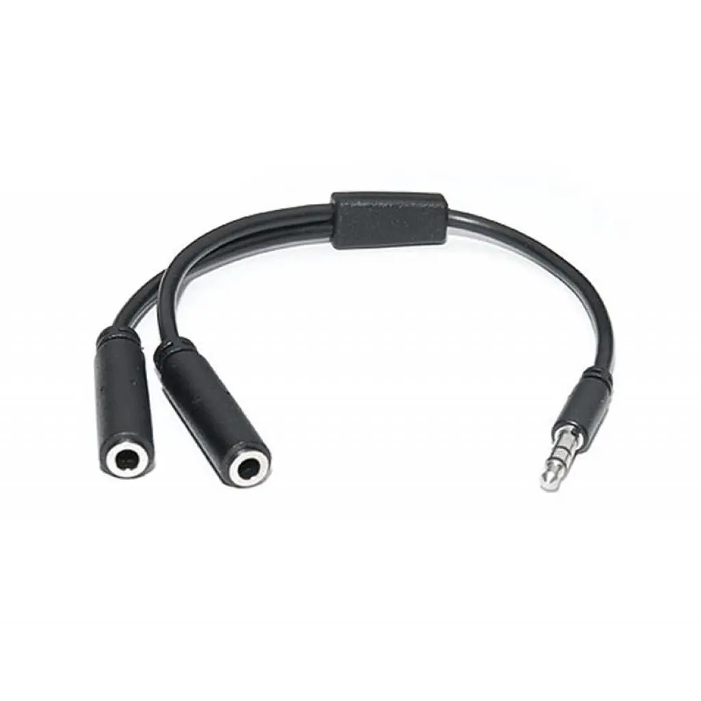 Кабель мультимедійний 3.5mm M to 2x3.5mm F 0.2m REAL-EL (EL123500039)