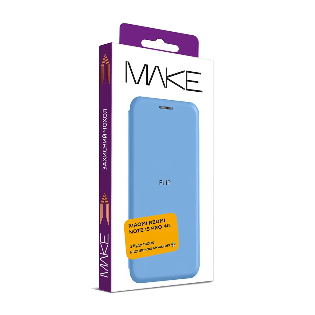 Чохол-книжка MAKE Xiaomi Redmi Note 15 Pro 4G Flip Glacier Blue - фото 2