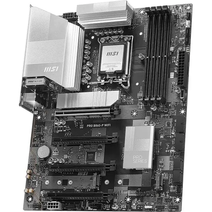 Материнська плата MSI PRO B860-P WIFI s1851 B860 4xDDR5 M.2 HDMI DP WiFi BT ATX - фото 3
