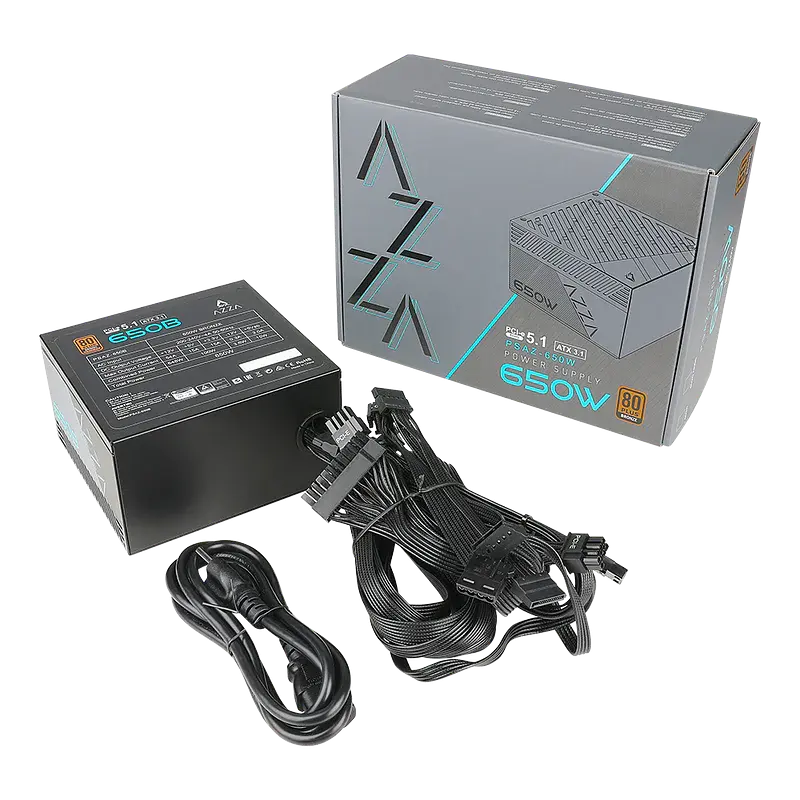 Блок живлення AZZA PSAZ ATX 3.1 650W 80+ Bronze (PSAZ-650B) - фото 4