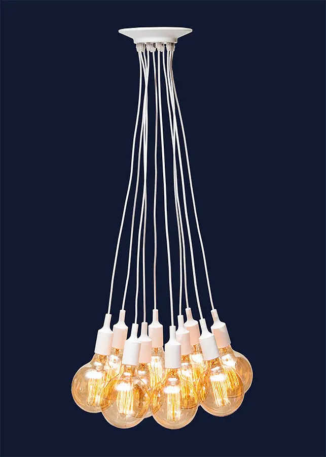 Подвесной светильник Levistella 7527020-10 WH, E27, 10 плафонов, белый металл, стиль лофт - фото 2
