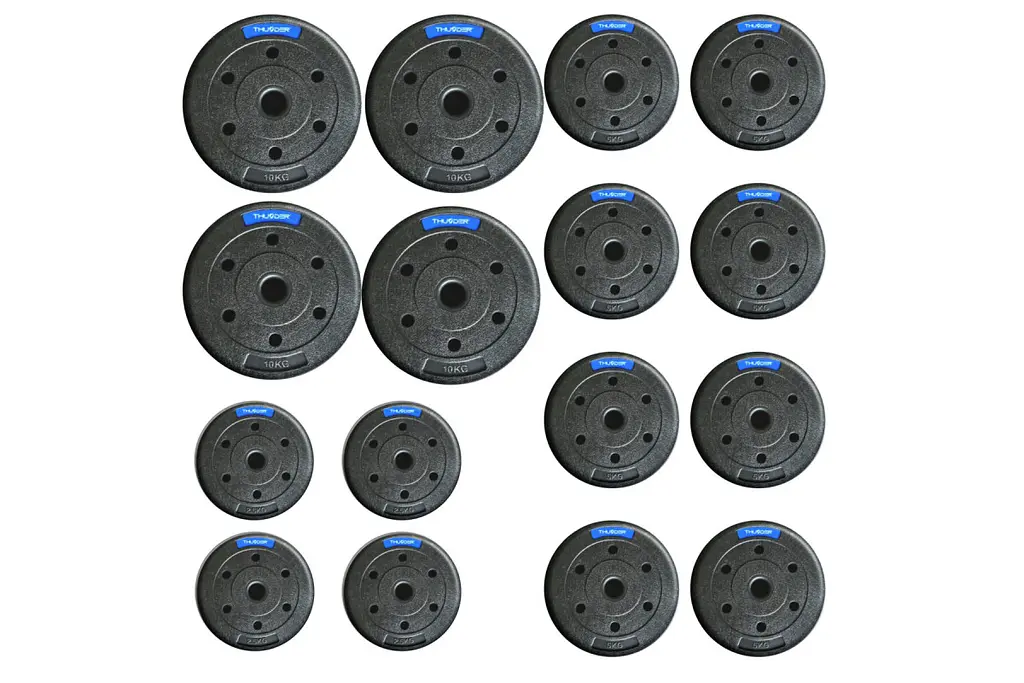 Набір бітумних дисків Thunder 4х10 кг, 8х5 кг, 4х2.5 кг (SET-B-10-90KG)