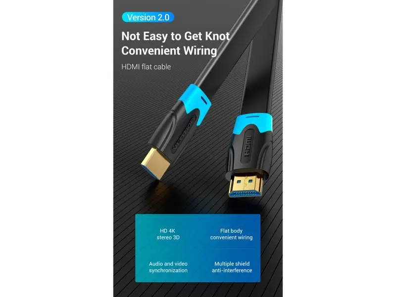 Кабель Vention HDMI to HDMI v2.0 1.5m Black (AAKBG) - фото 12