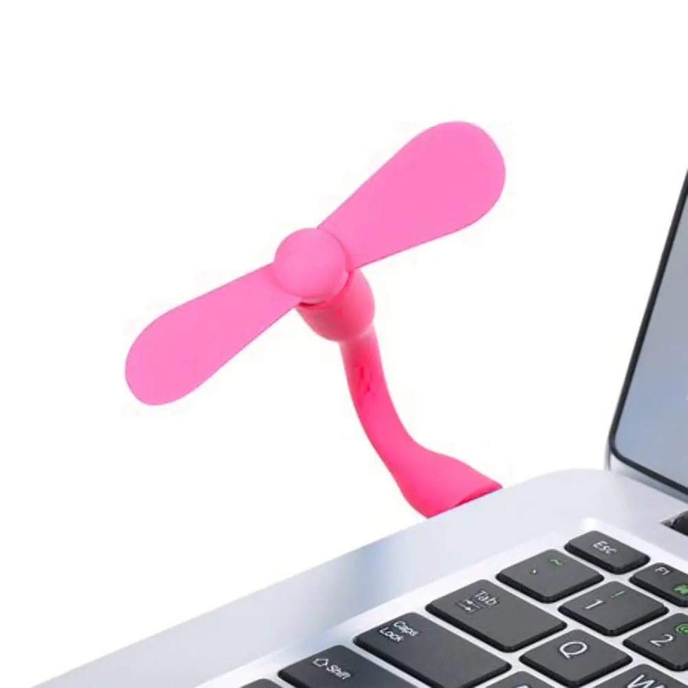 Вентилятор мобільний USB рожевий - фото 2