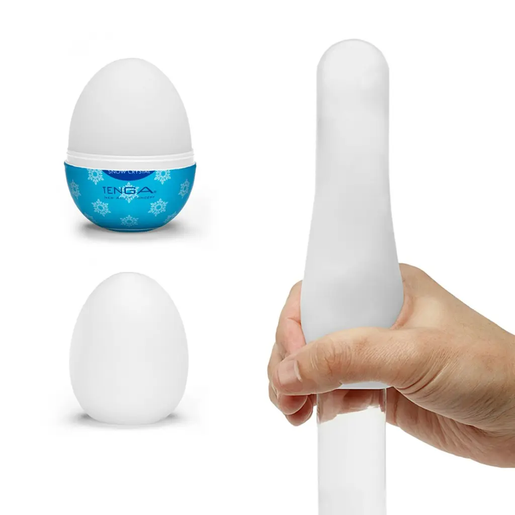 Мастурбатор-яйце Tenga Egg Snow Crystal з охолоджувальним лубрикантом - фото 3