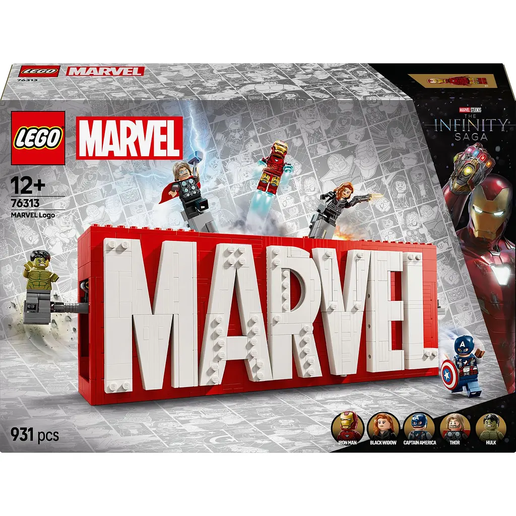 Конструктор LEGO Super Heroes Логотип і мініфігурки Marvel 931 деталь (76313) - фото 2