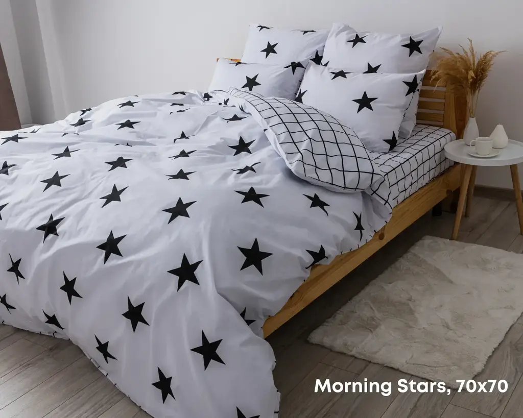 Комплект постільної білизни ТЕП Soft Dreams Morning Stars півтораспальний білий - фото 2