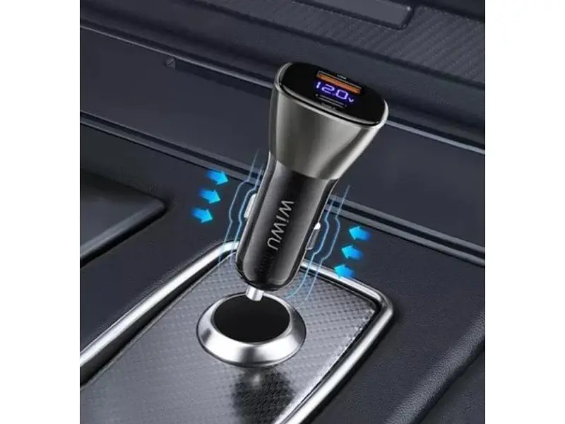 Автомобільний зарядний пристрій WiWU PC500 Series 72 W (2 Type-C) Black - фото 5