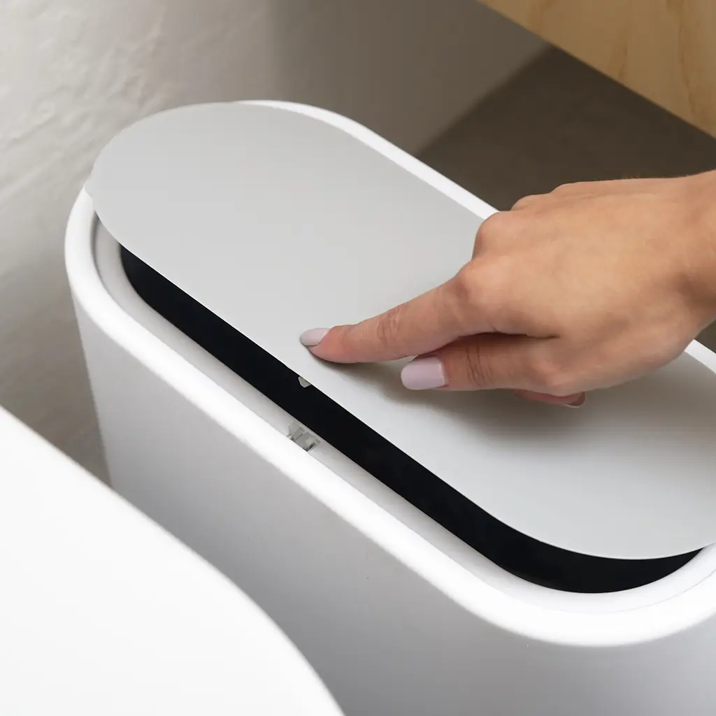 Відро для сміття МВМ My Home BP-14 біле з сірим 10 л (BP-14 WHITE/GRAY) - фото 3