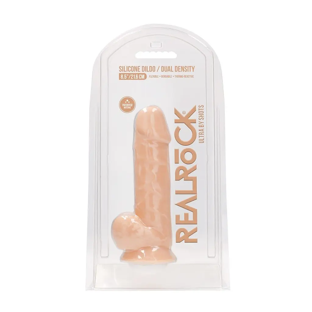 Фалоімітатор RealRock With Balls, 21.6 см (тілесний) - фото 6