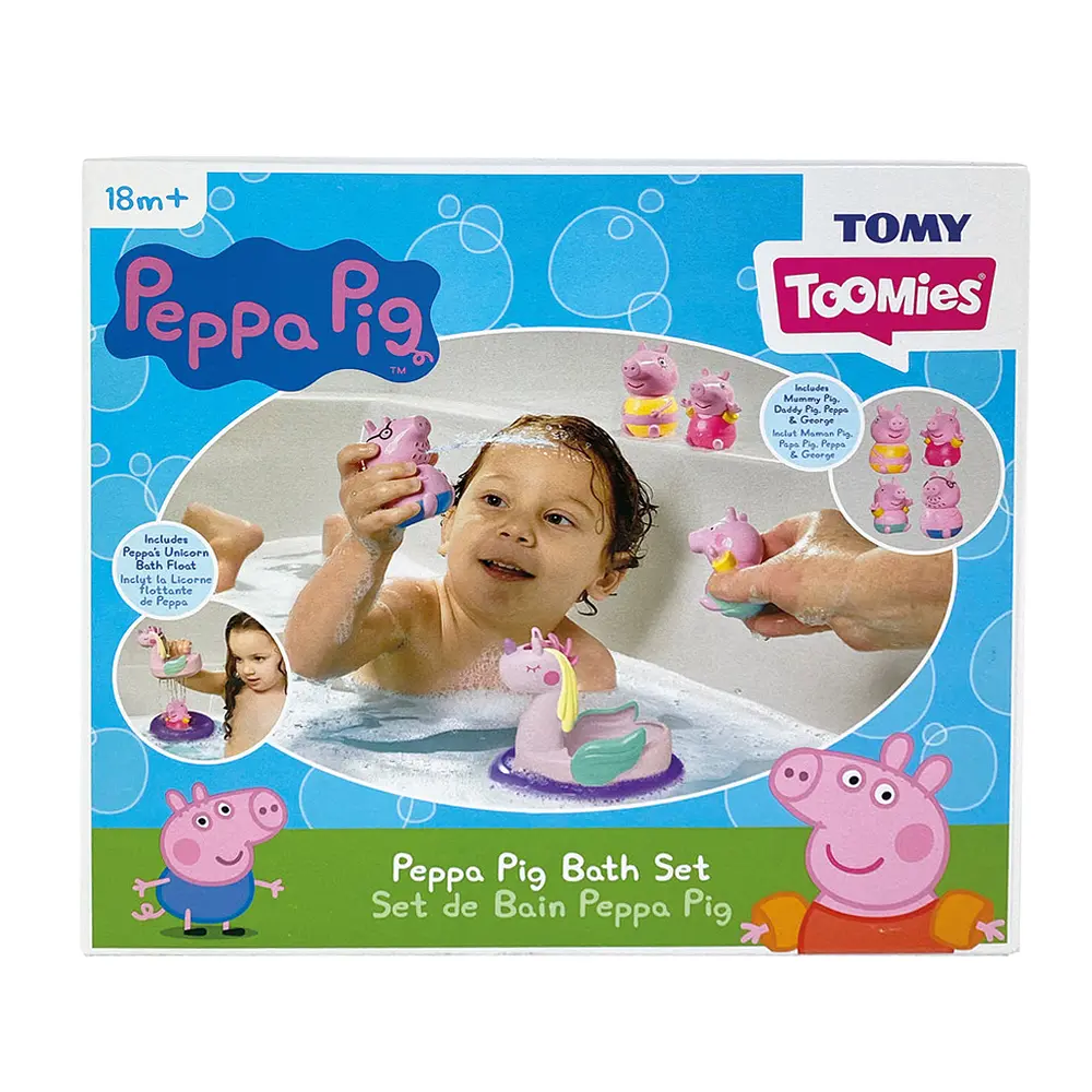 Іграшки для ванни Tomy Toomies Сім'я свинки Пеппи та єдиноріг (124648) - фото 3