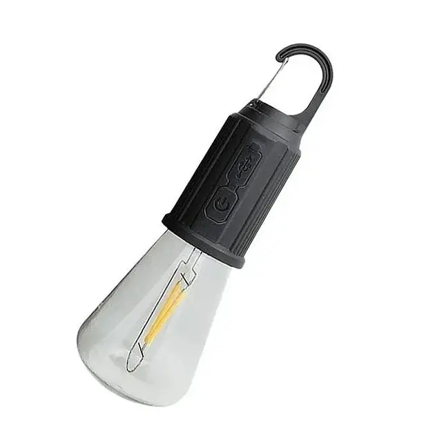 Лампочка кемпінгова акумуляторна LED Camping Lamp T02 з карабіном USB теплий білий
- фото 4