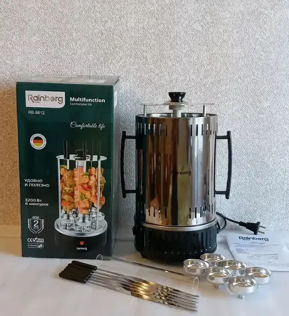 Електрошашличниця Domotec Bbq шашличниця Domotec MS-7781 1000W - фото 5