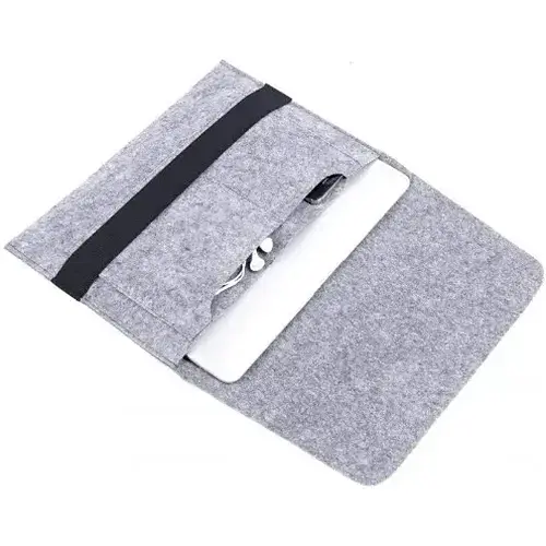 Чохол-конверт Gmakin для Macbook 13 New GM1513New горизонтальний повстяний світлий - фото 3