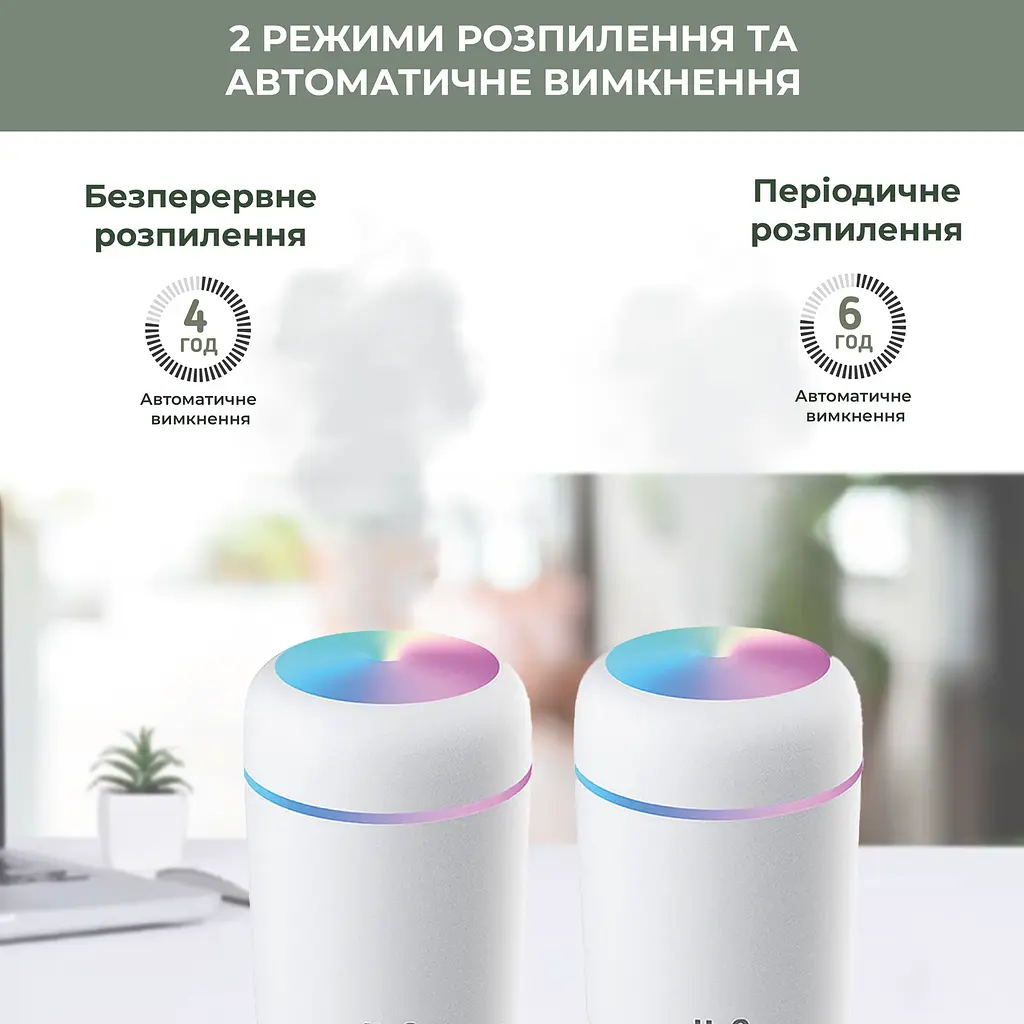 Зволожувач повітря No Brand 300 мл з LED-підсвіткою - фото 4