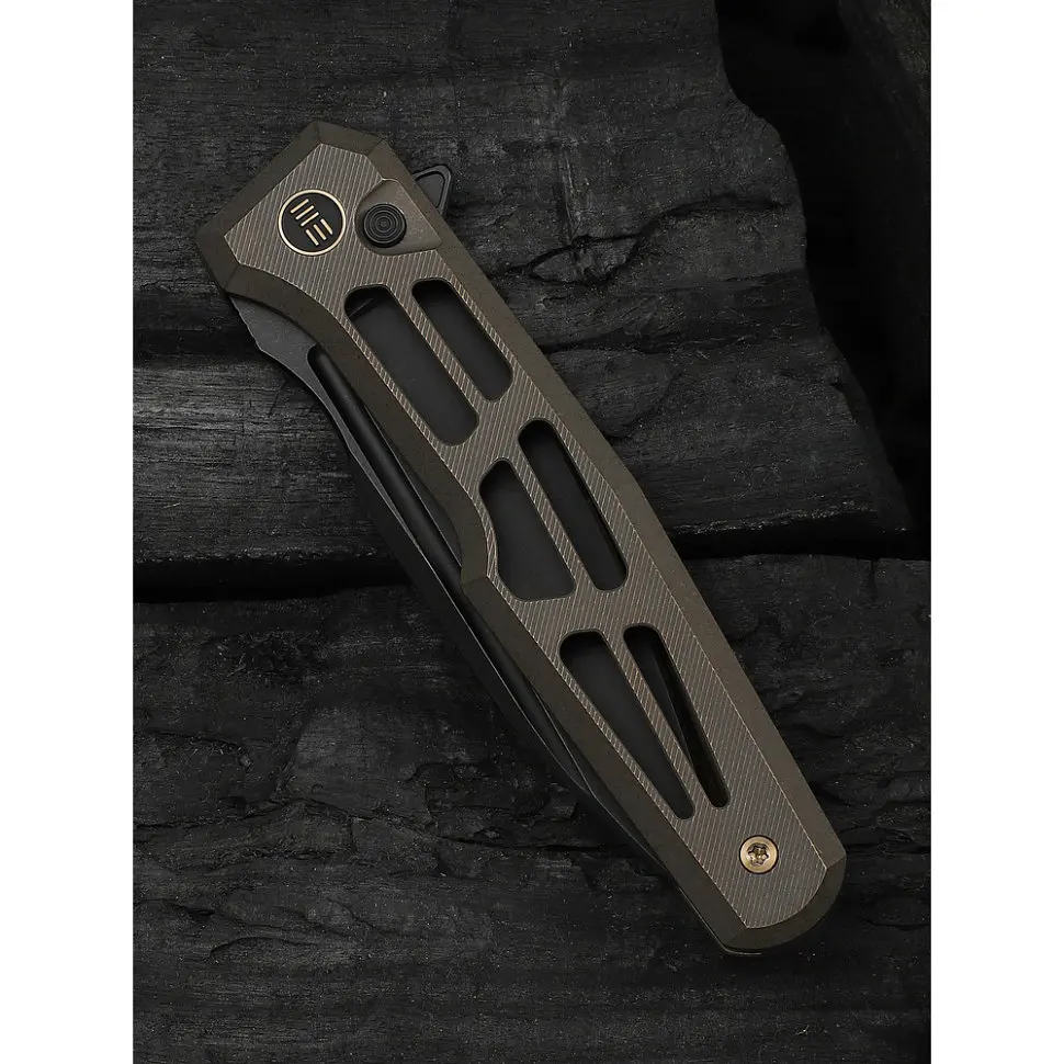 Ніж складаний туристичний Weknife Dressytak (8.6 см) Bohler M390 / Titanium бронзовий - фото 11