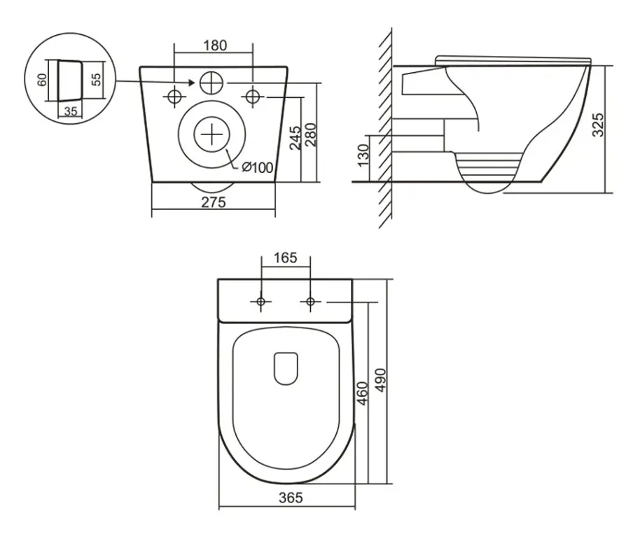 Унітаз підвісний Qtap Robin Ultra Quiet, з сидінням Slim Duroplast/ Soft-close/ Quick relase QT13332381АSAN - фото 8