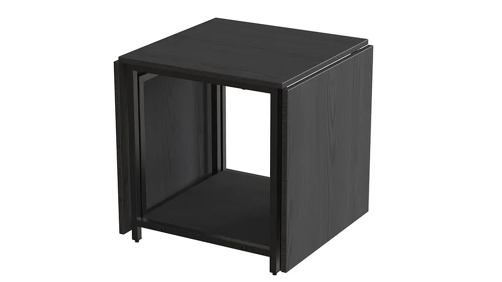 Стол журнальный трансформер Куб Комбо Ferrum-decor 540x532x500 Черный металл ДСП Сосна Кембра 16 мм (FRD-105152) - фото 3