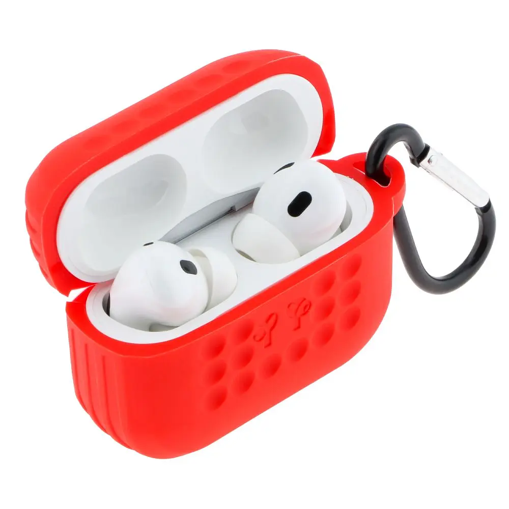 Футляр із карабіном Fashion Silicone Case Airpods Pro 2 Red (35266_3345631) - фото 3