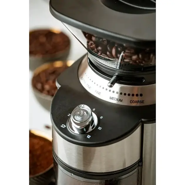 Кофемолка Camry CR 4443 16 настроек помола нержавеющая сталь 230 г 200 Вт - фото 6