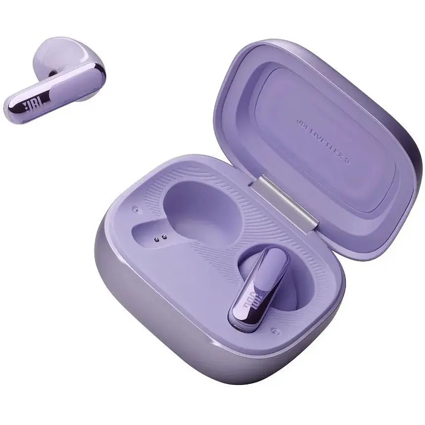 Навушники бездротові JBL Live Flex 3 (JBLLIVEFLEX3PUR) кейс з дисплеєм фіолетові