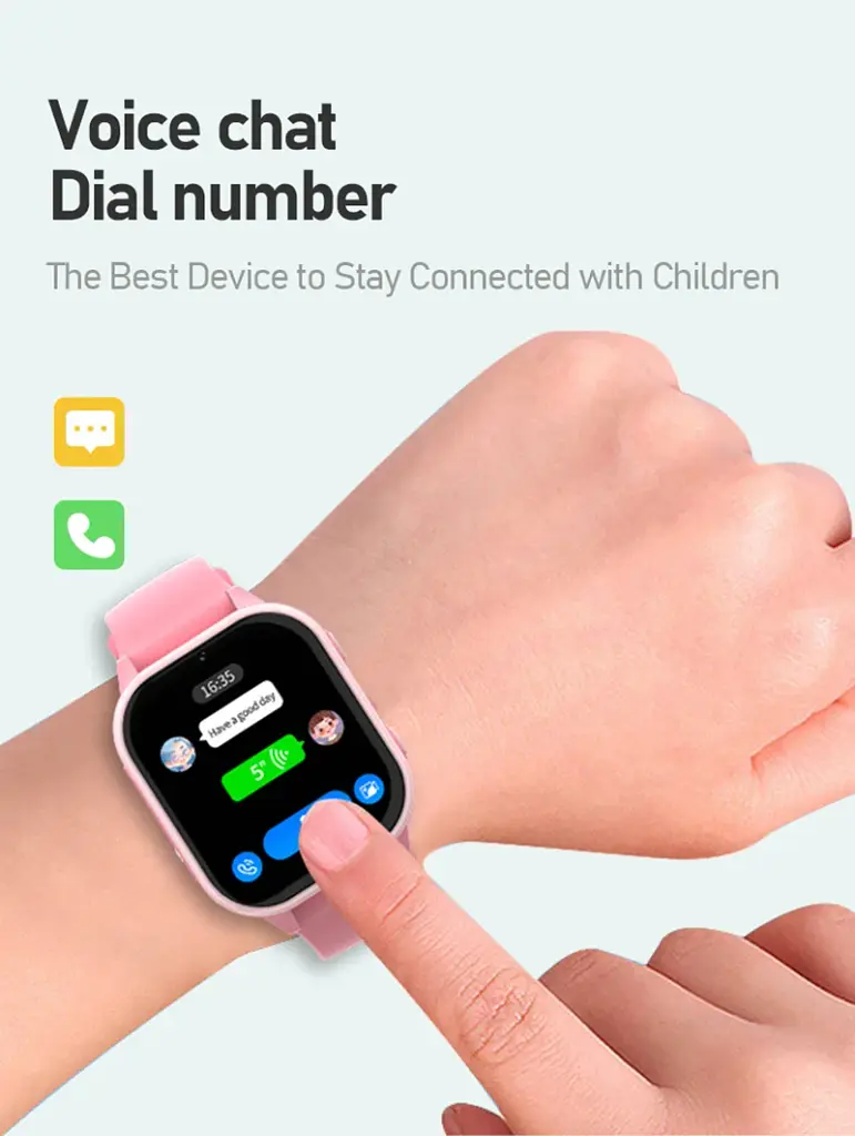 Смарт-часы детские Wonlex KT19 RPO 4G с камерой WI-FI GPS SIM-карта Pink (16993) - фото 8