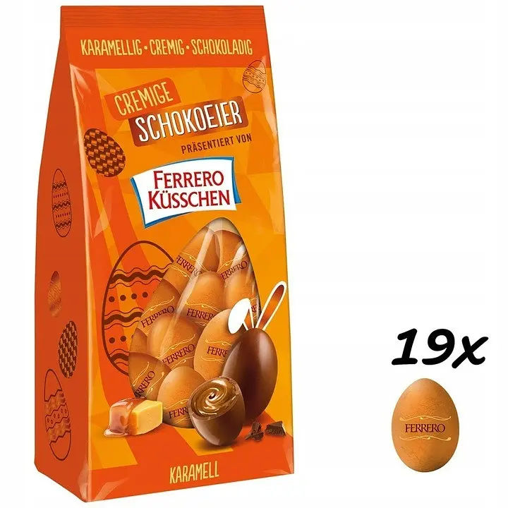 Шоколадні яйця Ferrero Kusschen Cremige Karamel 100 g - фото 2