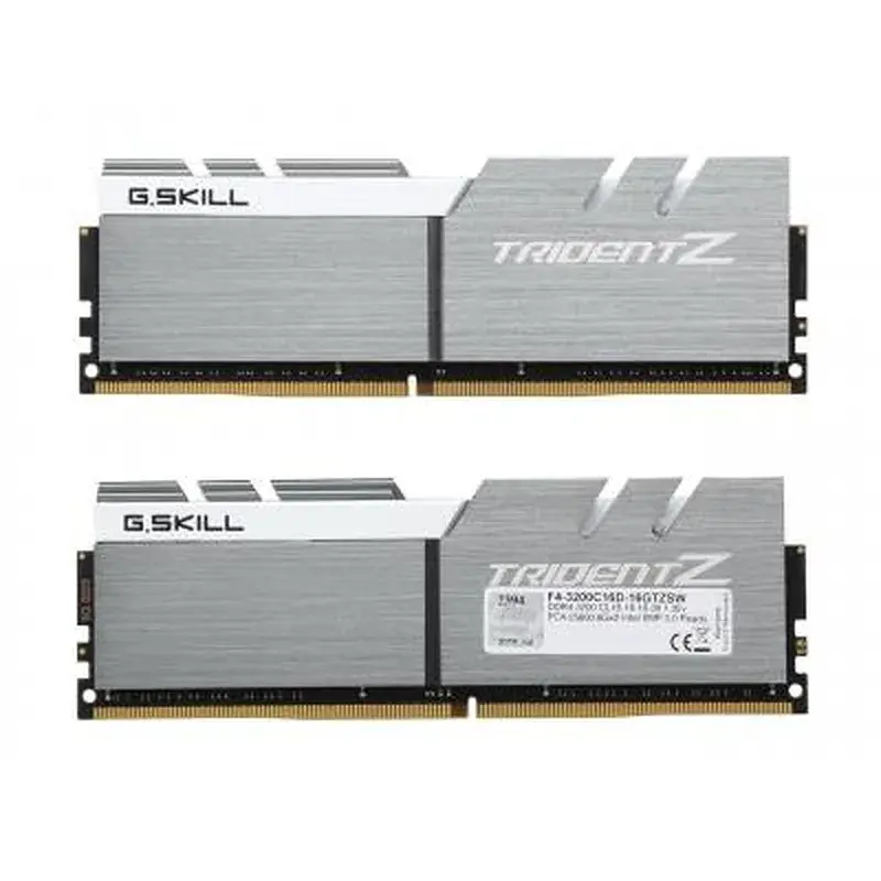 Модуль пам'яті для комп'ютера DDR4 16GB (2x8GB) 3200 MHz Trident Z Silver H/ White G.Skill (F4-3200C16D-16GTZSW) - фото 2