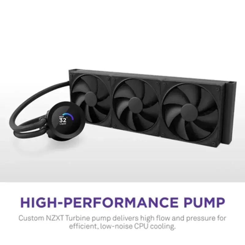 Система рідинного охолодження NZXT Kraken Plus V2 360mm AIO liquid cooler w/Displ (RL-KN360-B2) - фото 2