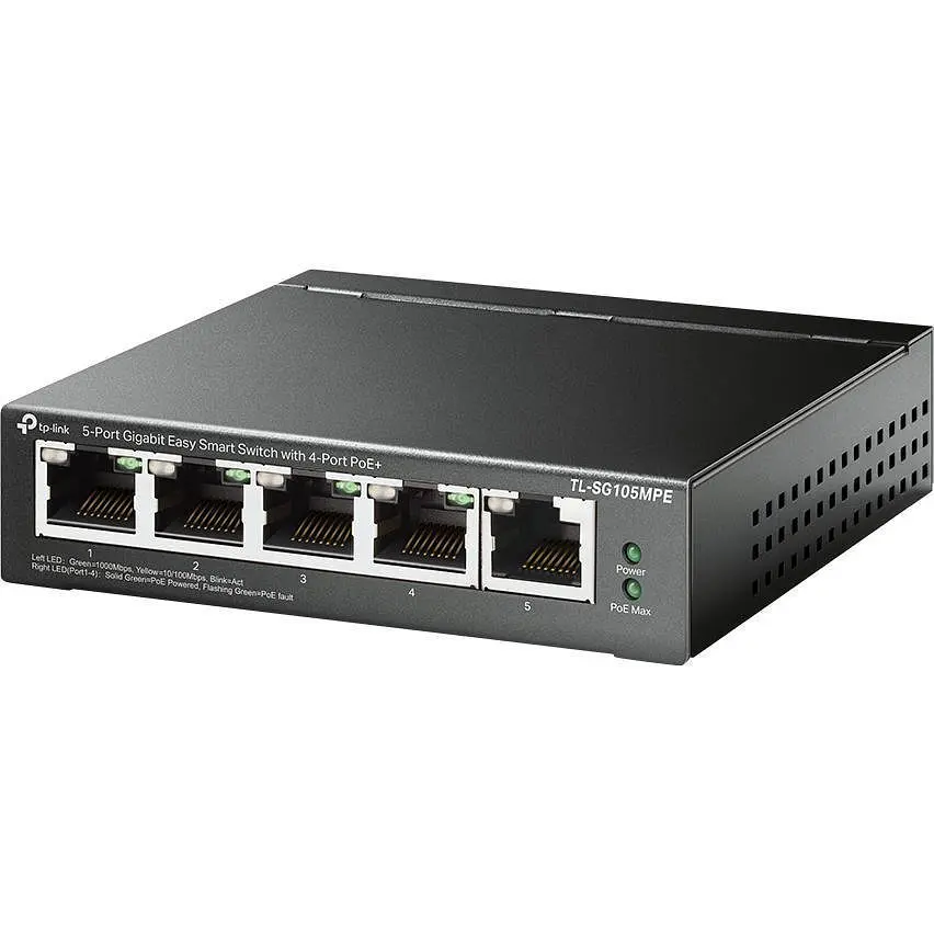 Коммутатор TL-SG105MPE 5xGE (4xPoE), 120Вт, WebSmart TP-Link teh0018181 - фото 5