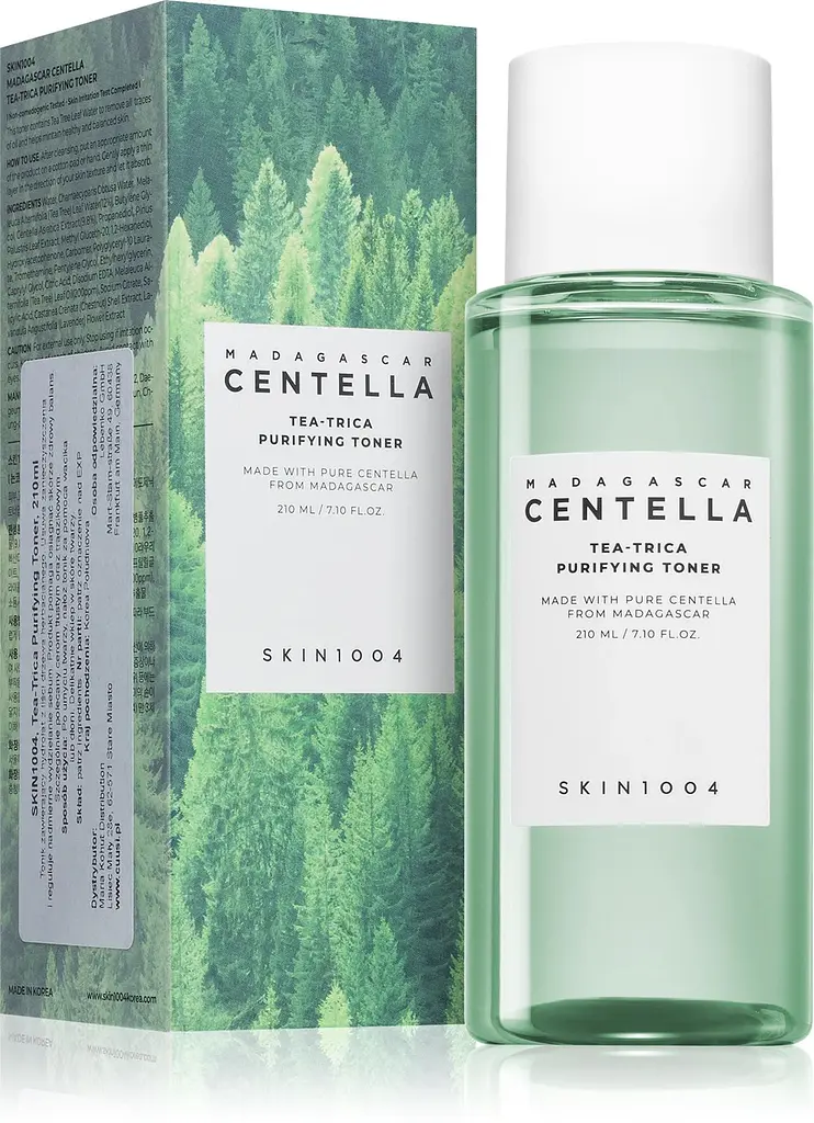 Тонік для розгладження шкіри та звуження пор SKIN1004 Madagascar Centella Tea-Trica Purifying Toner 210 мл - фото 2