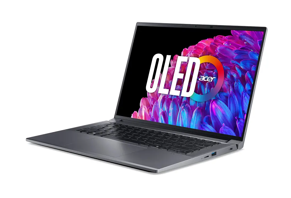 Ноутбук Acer Swift X SFX14-72G 14.5' 2.8K OLED, Intel U7-155H, 32GB, F1TB, NVD4050-6, Win11, сірий (NX.KR7EU.003) - фото 2