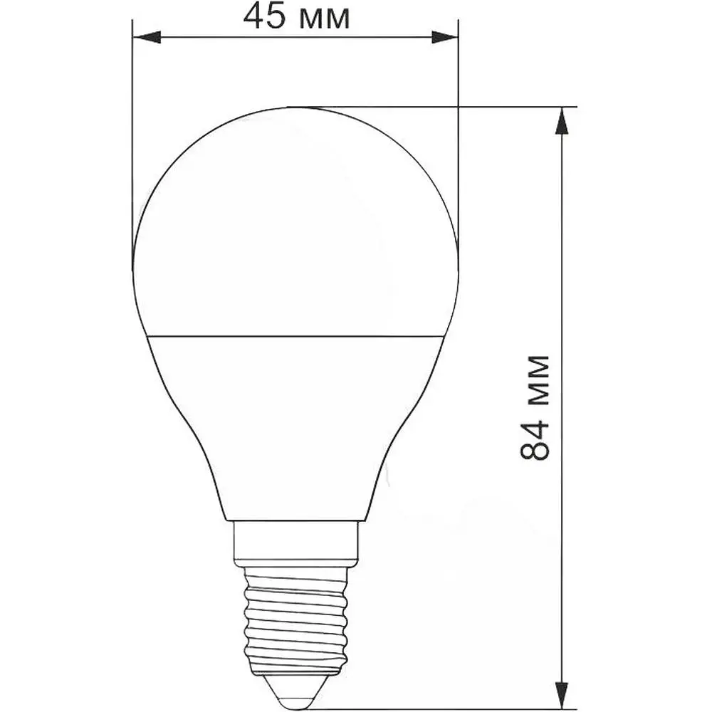 LED лампа Titanum G45 6W E14 4100K (TLG4506144) - фото 3