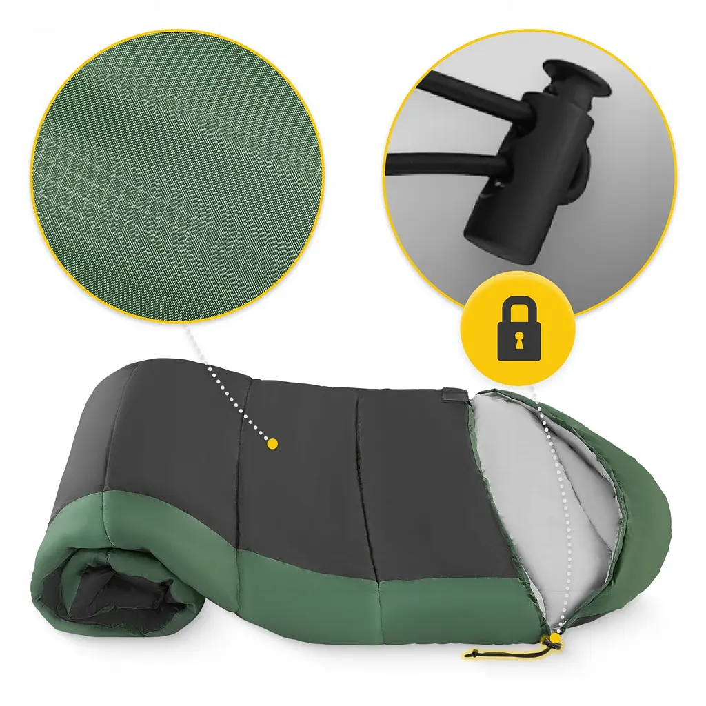 Спальный мешок (спальник) кокон Mountain Goat Pro+ MG0016 0 ...+10°C R Black/Olive (P-5905973400978) - фото 4