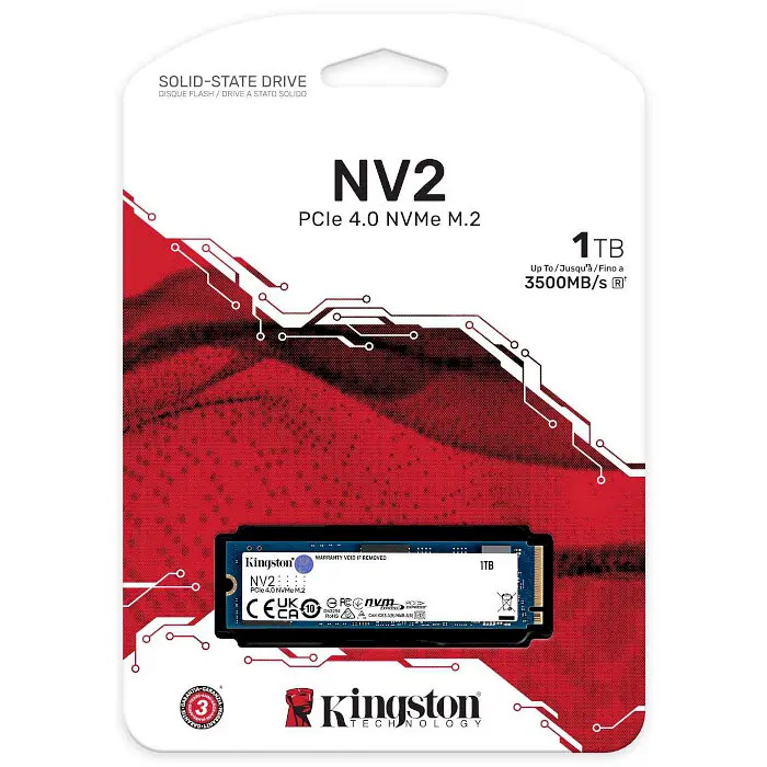 Накопичувач SSD Kingston m.2 NVMe 1TB NV2 960 1024 (SNV2S/1000G) Б/в - фото 3