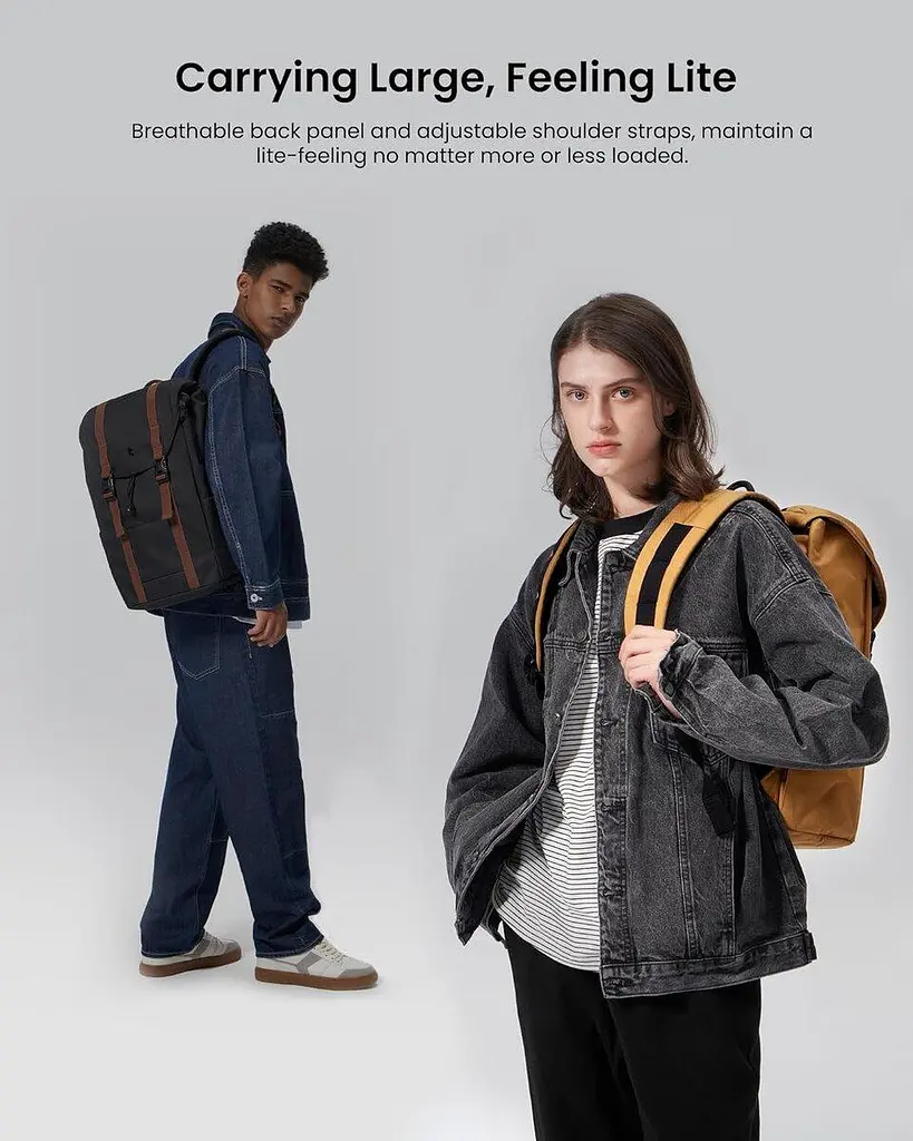 Рюкзак Tomtoc VintPack-TA1 17L Laptop Backpack Black 16 inch/17L TA1S1D1 - фото 8