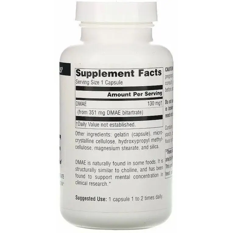 Диметиламиноэтанол Source Naturals DMAE 351 мг 200 капсул - фото 2