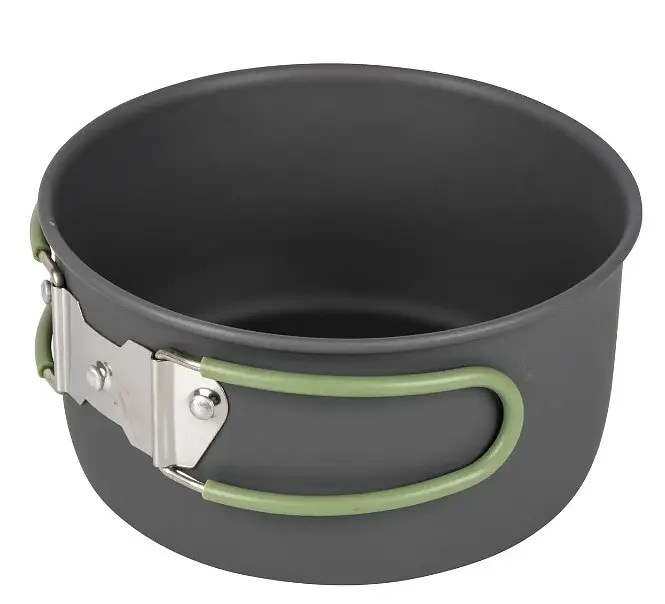 Набор посуды Bo-Camp Explorer 4 Pieces Hard Anodized Grey/Green (2200244) (DAS301407) - фото 8