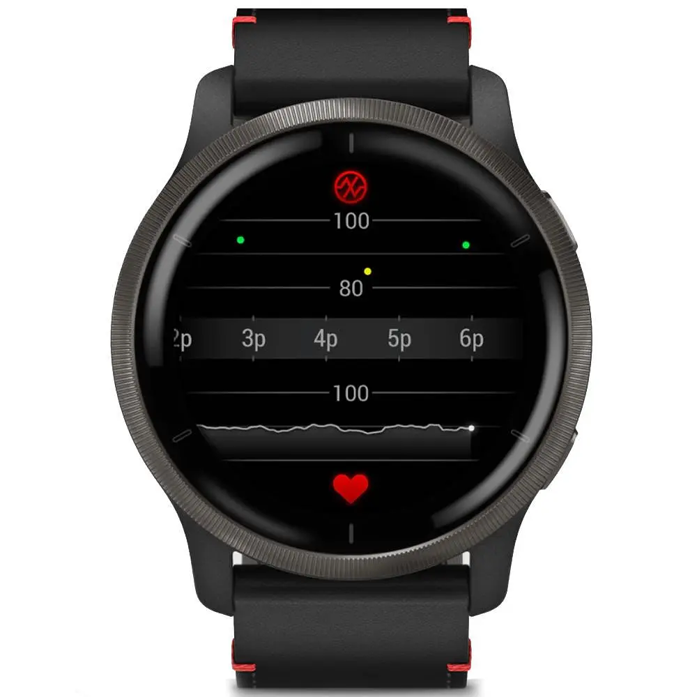 Смарт-годинник Garmin Venu 2 Slate with Black Leather Band (010-02430-21) - фото 6