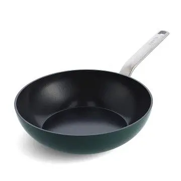 Пательня Вок GreenPan Evolution 28 см 3,6 л з керамічним покриттям темно-зелений (CC006392-001)