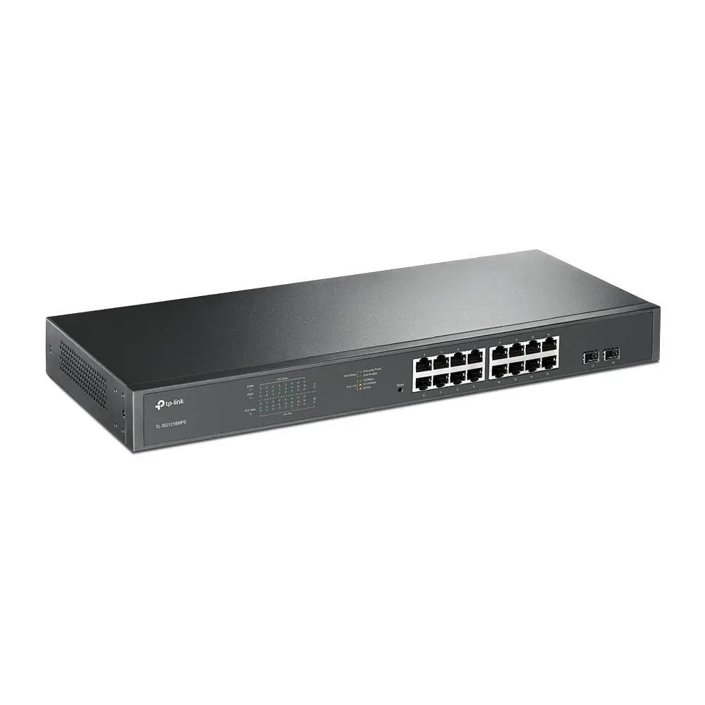 16-портовий гігабітний Smart коммутатор PoE+ з 4 SFP-слотами, TL-SG1218MPE - фото 2