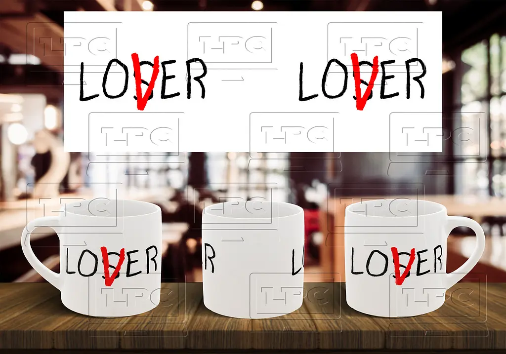 Чашка "Lo$er Lover" 180, Блакитна