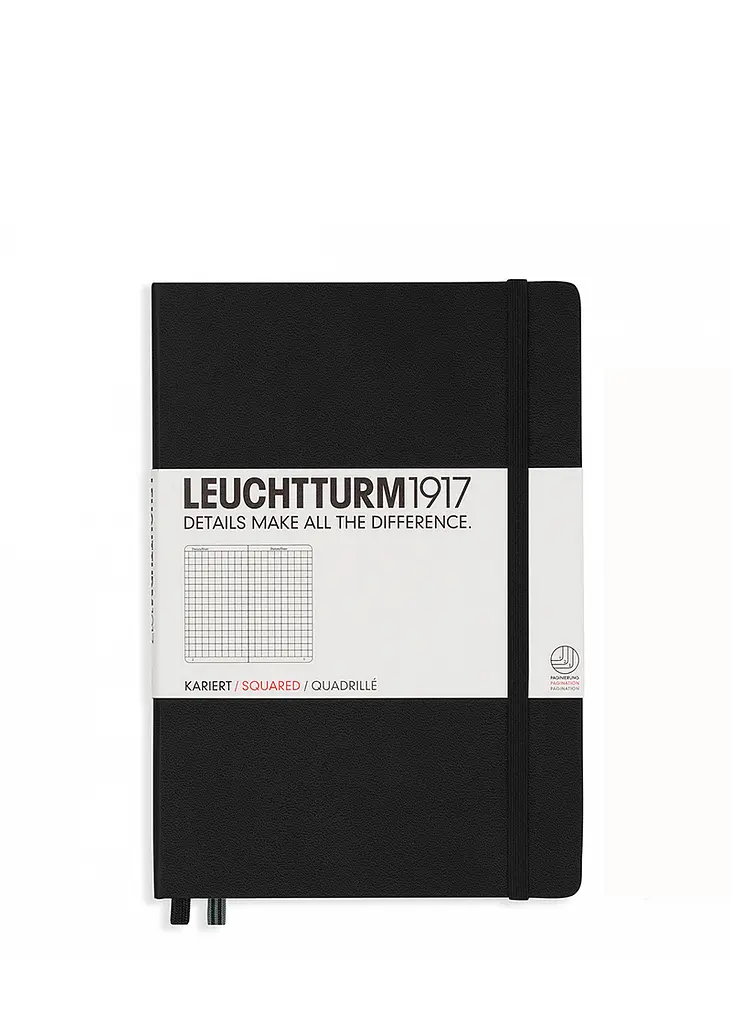 Блокнот Leuchtturm1917 Середній, чорний, клітинка (315928) - фото 7