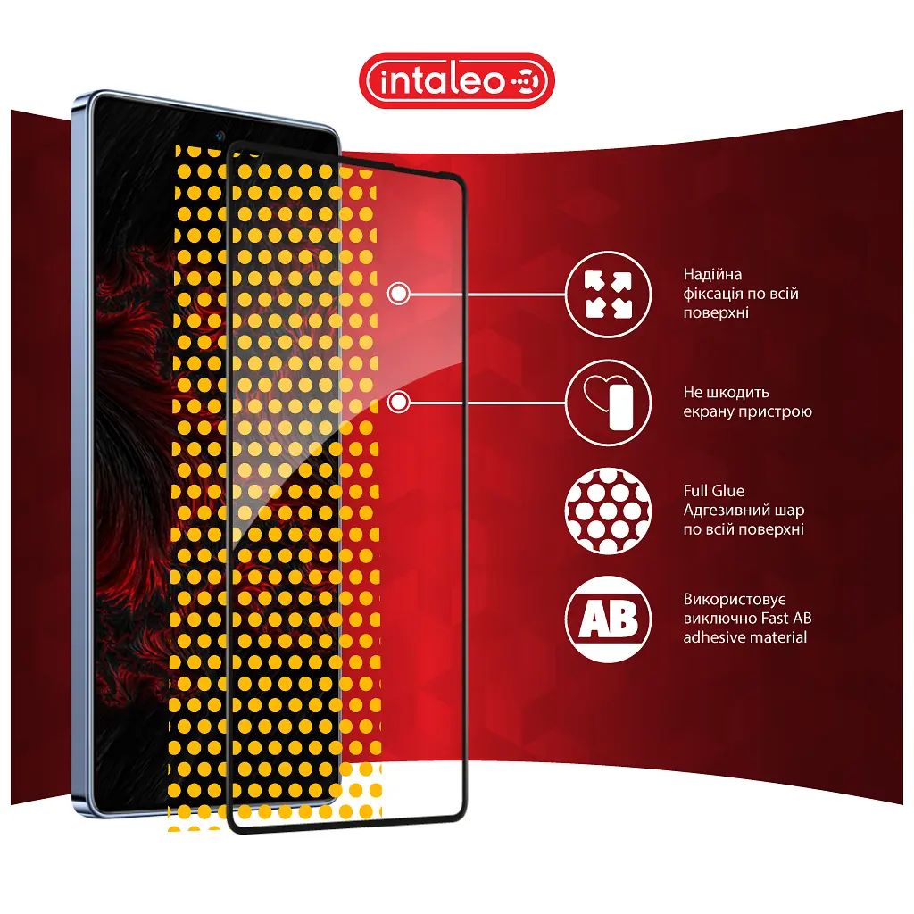 Скло захисне Intaleo Full Glue Infinix Note 40 4G Black (1283126594915) - фото 7