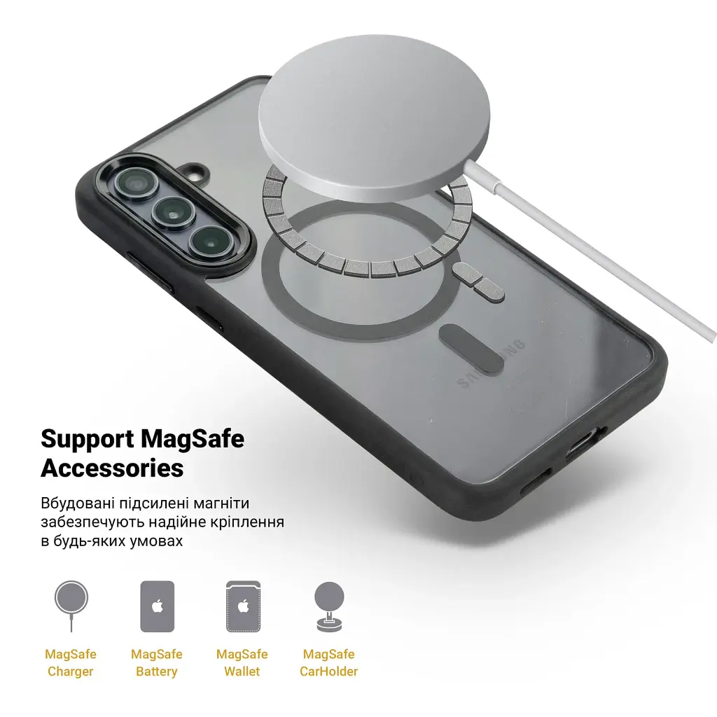 Чехол ArmorStandart Unit MagCase для Samsung S25 FE 5G Black - фото 4