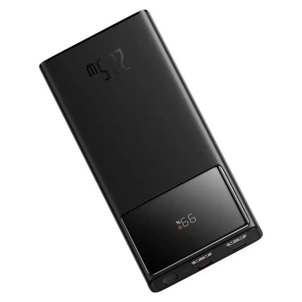 Зовнішній акумулятор Baseus Star-Lord Digital Display Fast Charge Power Bank 10000mAh 22.5W Black（With Charging Cable USB to Type-C 3A 0.3m Black） (PPXJ100001) - фото 4